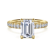 Winslow - 14K Yellow Gold Emerald Cut Diamond Engagement Ring