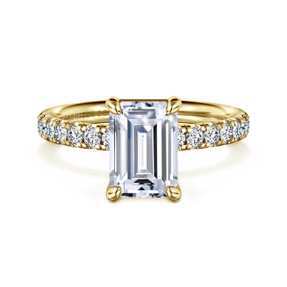 Winslow - 14K Yellow Gold Emerald Cut Diamond Engagement Ring