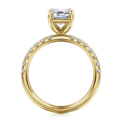 Winslow - 14K Yellow Gold Emerald Cut Diamond Engagement Ring