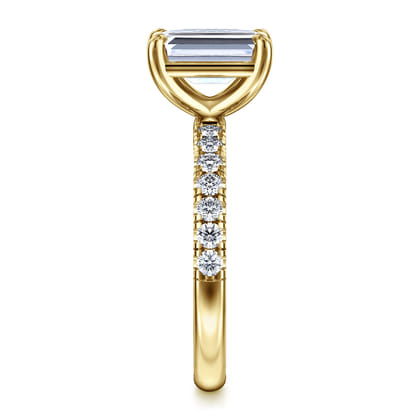 Winslow - 14K Yellow Gold Emerald Cut Diamond Engagement Ring