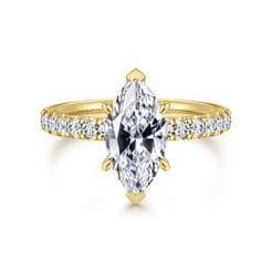 Winslow - 14K Yellow Gold Marquise Shape Diamond Engagement Ring