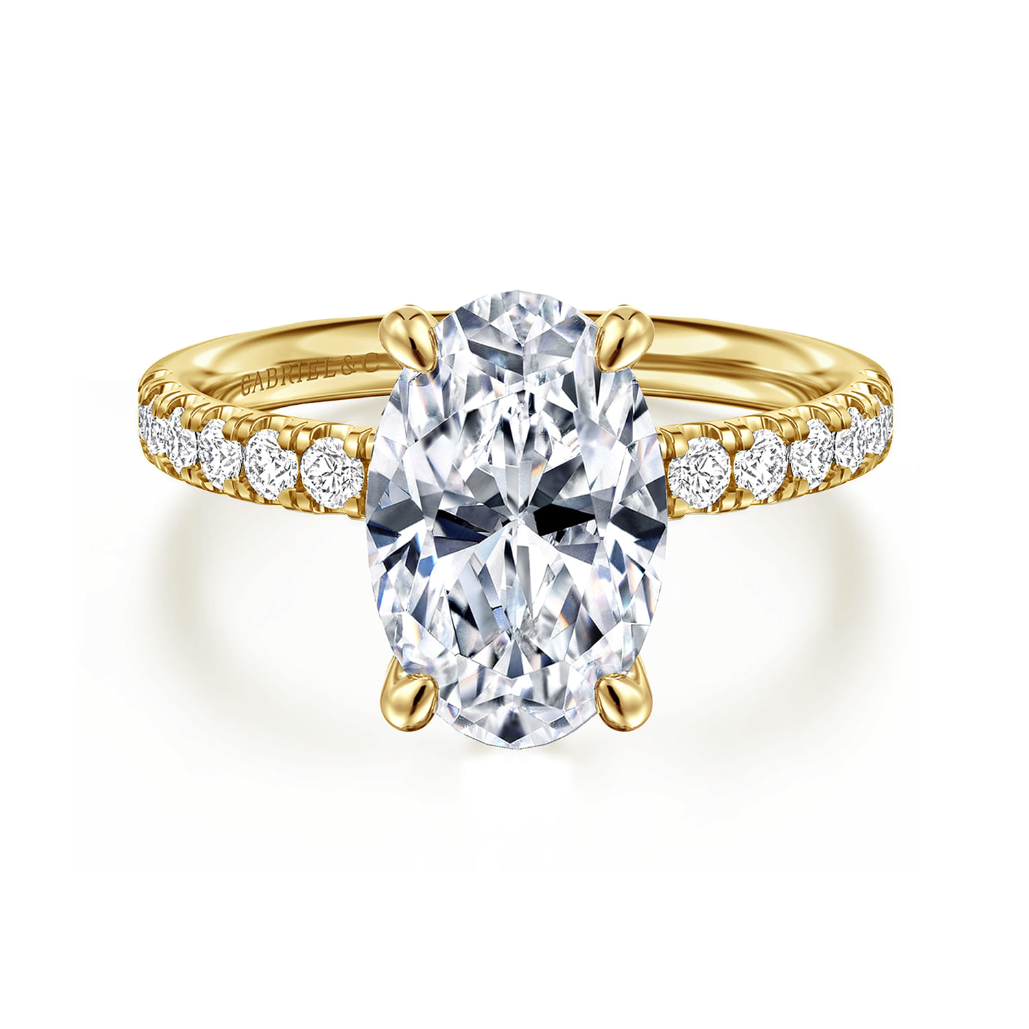 Winslow - 14K Yellow Gold Oval Diamond Engagement Ring