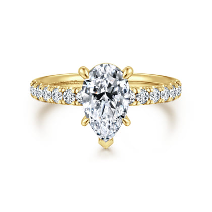 Winslow - 14K Yellow Gold Pear Shape Diamond Engagement Ring