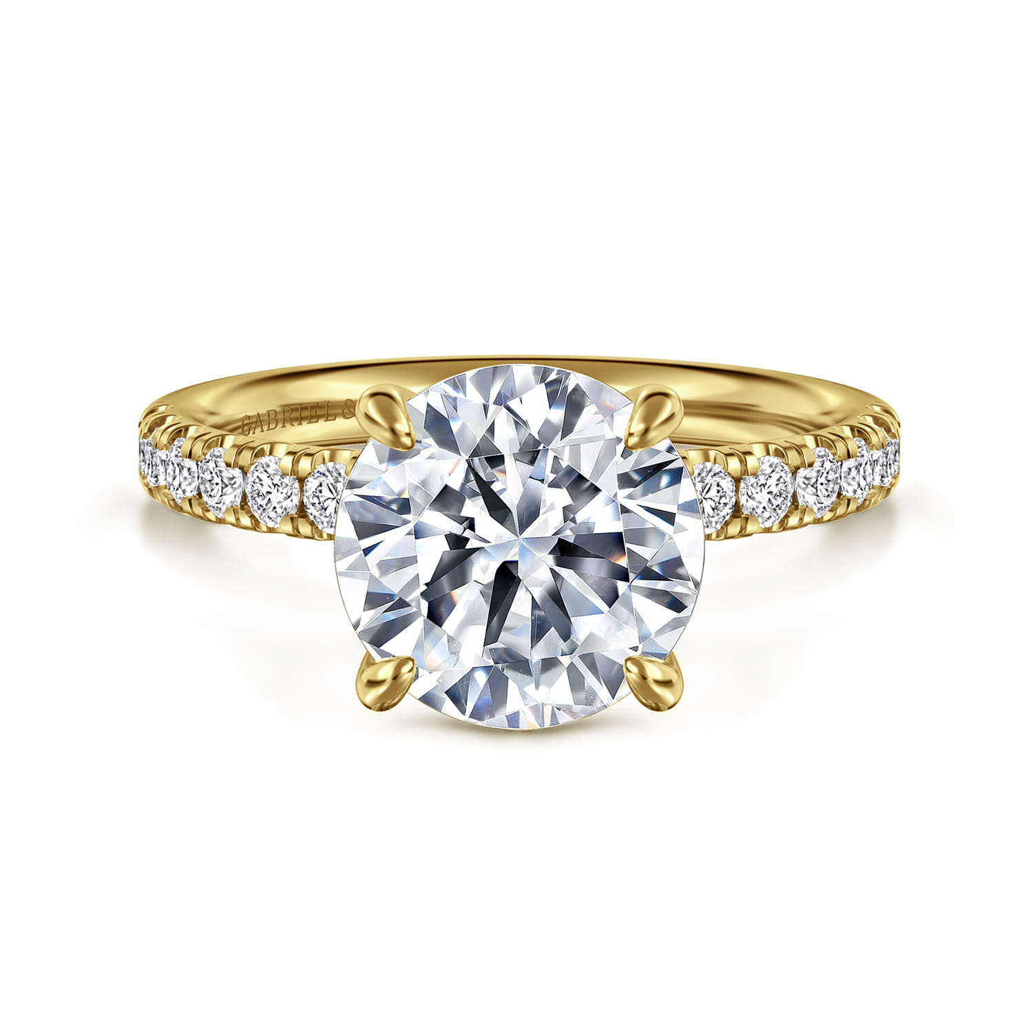 Winslow - 14K Yellow Gold Round Diamond Engagement Ring