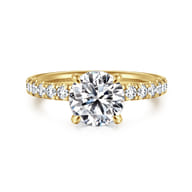 Winslow - 14K Yellow Gold Round Diamond Engagement Ring