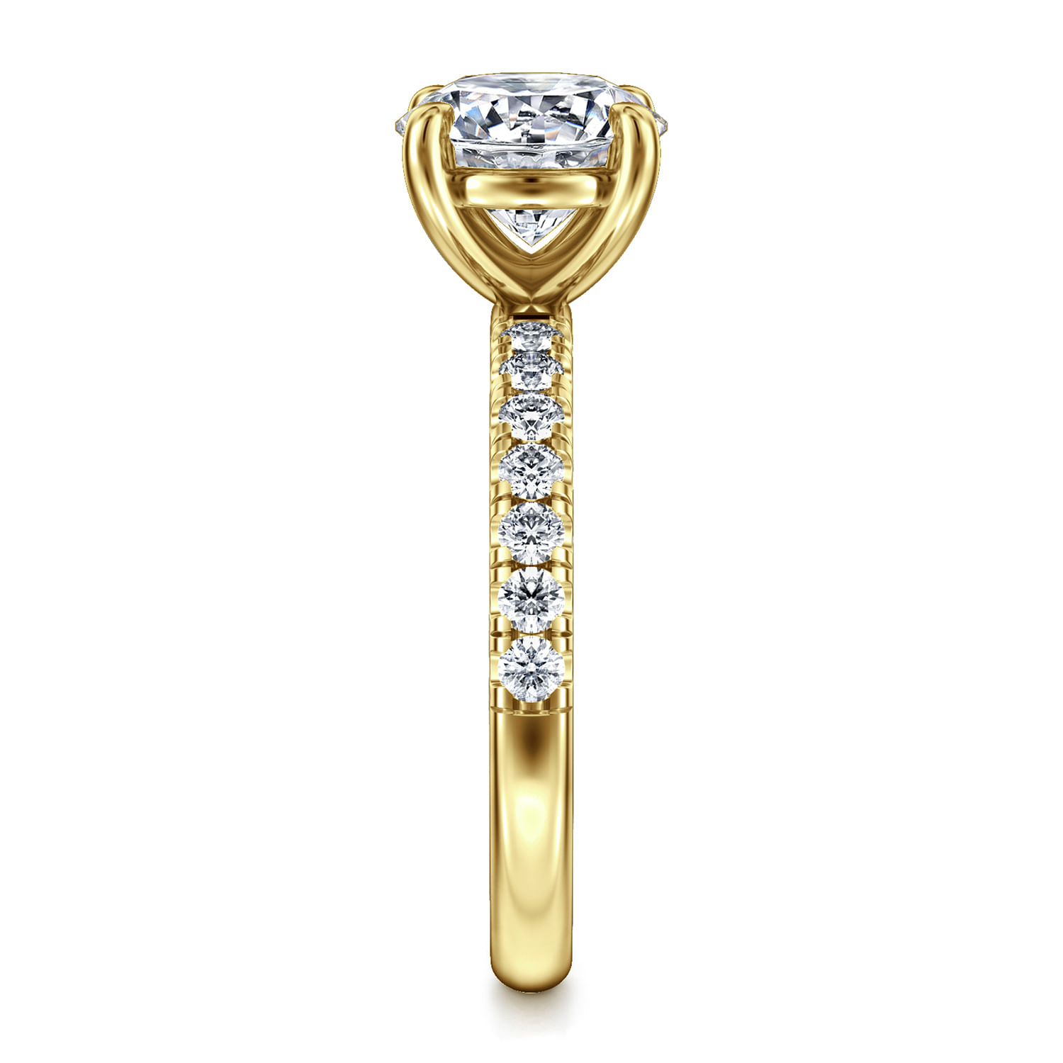 Winslow - 14K Yellow Gold Round Diamond Engagement Ring