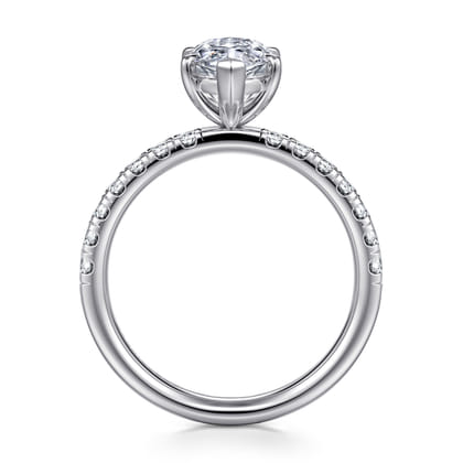 Winslow - 18K White Gold Marquise Shape Diamond Engagement Ring