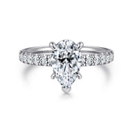 Winslow - 18K White Gold Pear Shape Diamond Engagement Ring