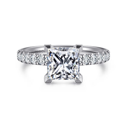 Winslow - 18K White Gold Princess Cut Diamond Engagement Ring