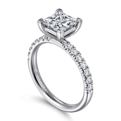 Winslow - 18K White Gold Princess Cut Diamond Engagement Ring