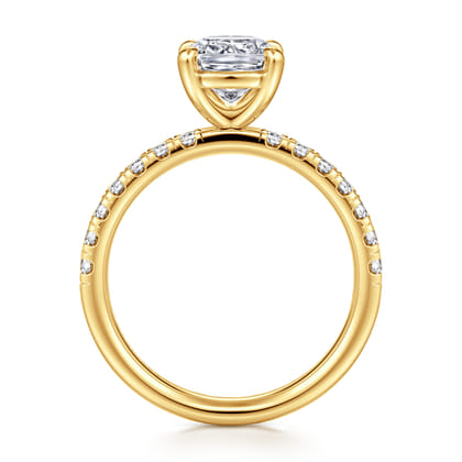 Winslow - 18K Yellow Gold Cushion Cut Diamond Engagement Ring