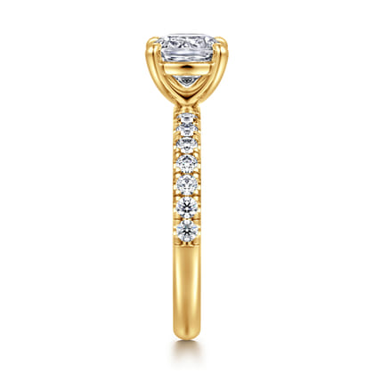 Winslow - 18K Yellow Gold Cushion Cut Diamond Engagement Ring