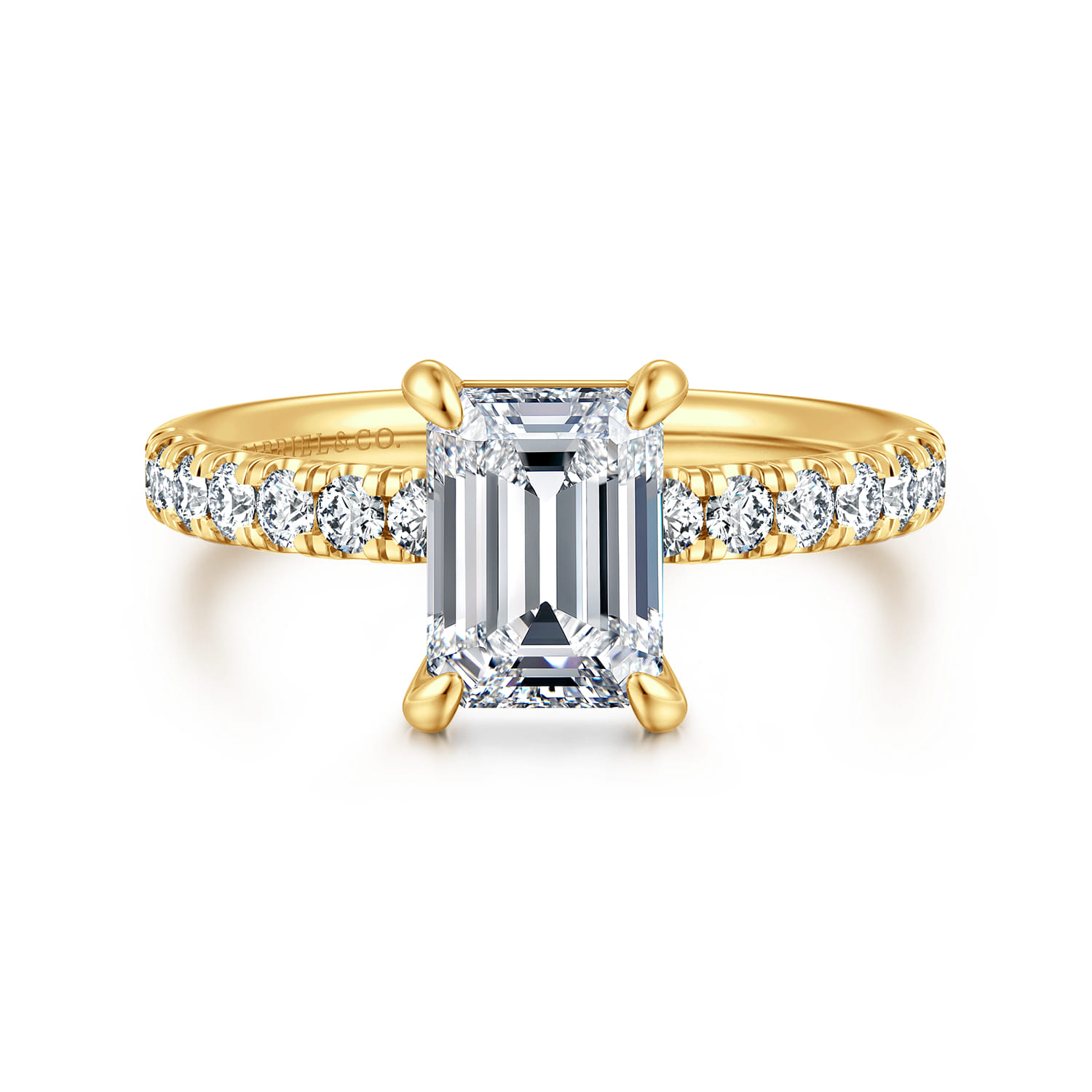 Winslow - 18K Yellow Gold Emerald Cut Diamond Engagement Ring