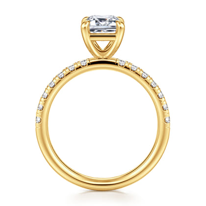 Winslow - 18K Yellow Gold Emerald Cut Diamond Engagement Ring