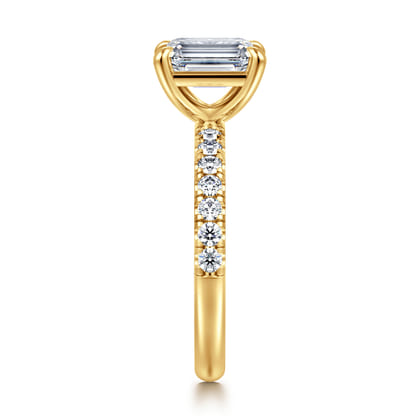 Winslow - 18K Yellow Gold Emerald Cut Diamond Engagement Ring