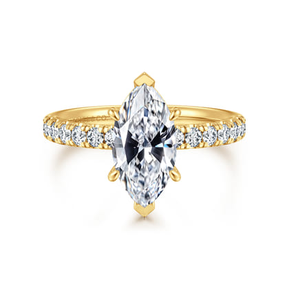 Winslow - 18K Yellow Gold Marquise Shape Diamond Engagement Ring