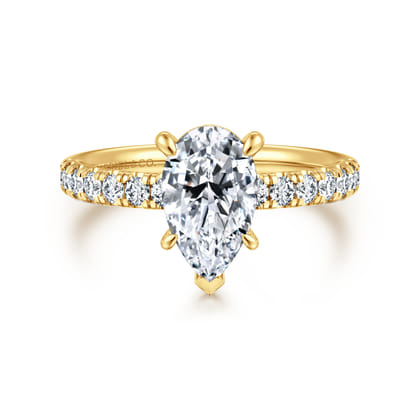 Winslow - 18K Yellow Gold Pear Shape Diamond Engagement Ring