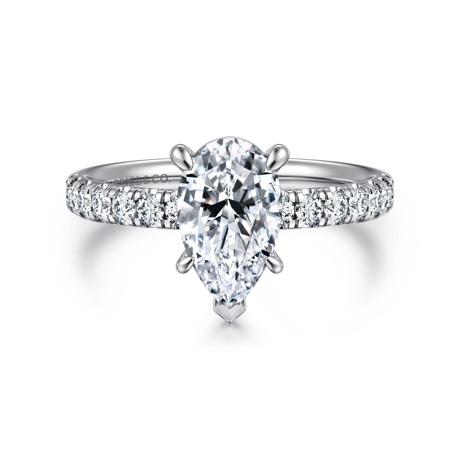 Winslow - Platinum Pear Shape Diamond Engagement Ring