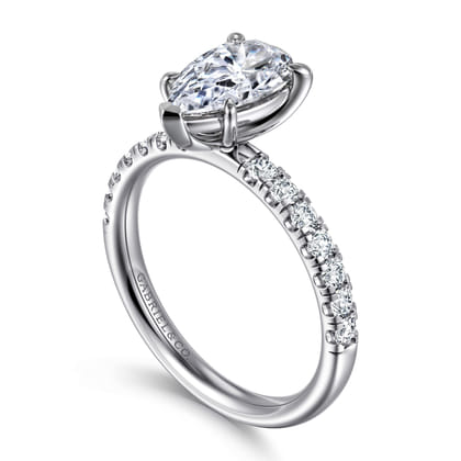 Winslow - Platinum Pear Shape Diamond Engagement Ring