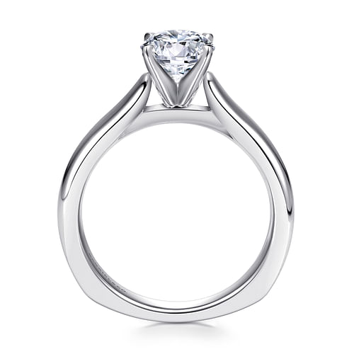 Winter - 14K White Gold Round Diamond Engagement Ring - Shot 2