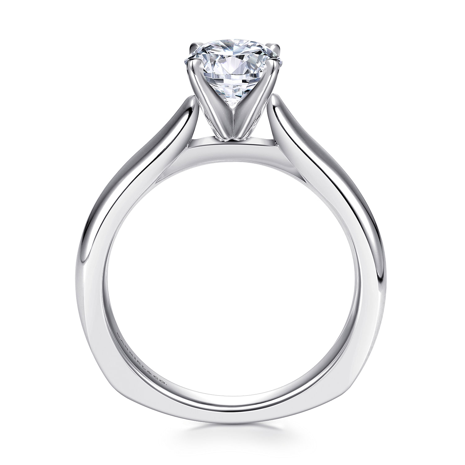 Winter - Platinum Round Diamond Engagement Ring - Shot 2