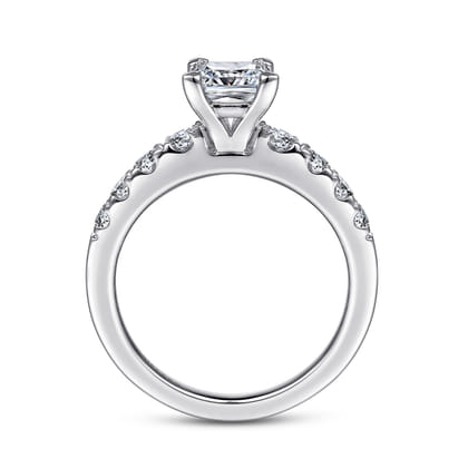 Wyatt - 14K White Gold Princess Cut Diamond Engagement Ring
