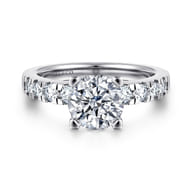Wyatt - 14K White Gold Round Diamond Engagement Ring