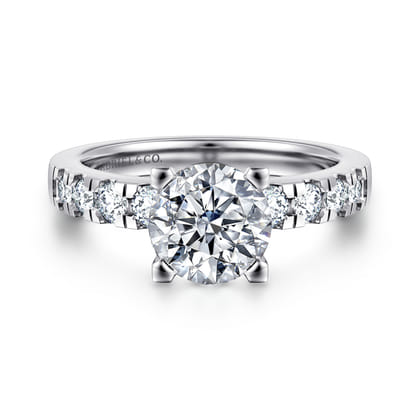 Wyatt - 14K White Gold Round Diamond Engagement Ring