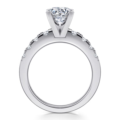 Wyatt - 14K White Gold Round Diamond Engagement Ring