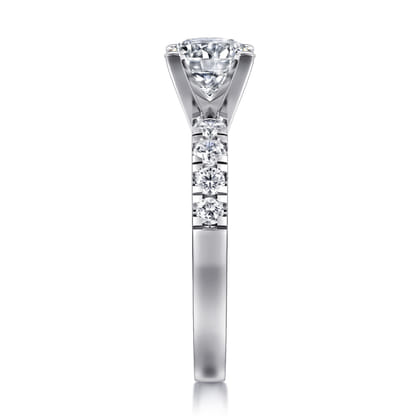 Wyatt - 14K White Gold Round Diamond Engagement Ring