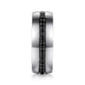Xavier - 14K White Gold and Black Diamond Men's Band in High Polished Finish - 1.09 ct