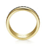 Xavier - 14K Yellow Gold Black Diamond Men's Band in High Polished Finish - 1.09 ct