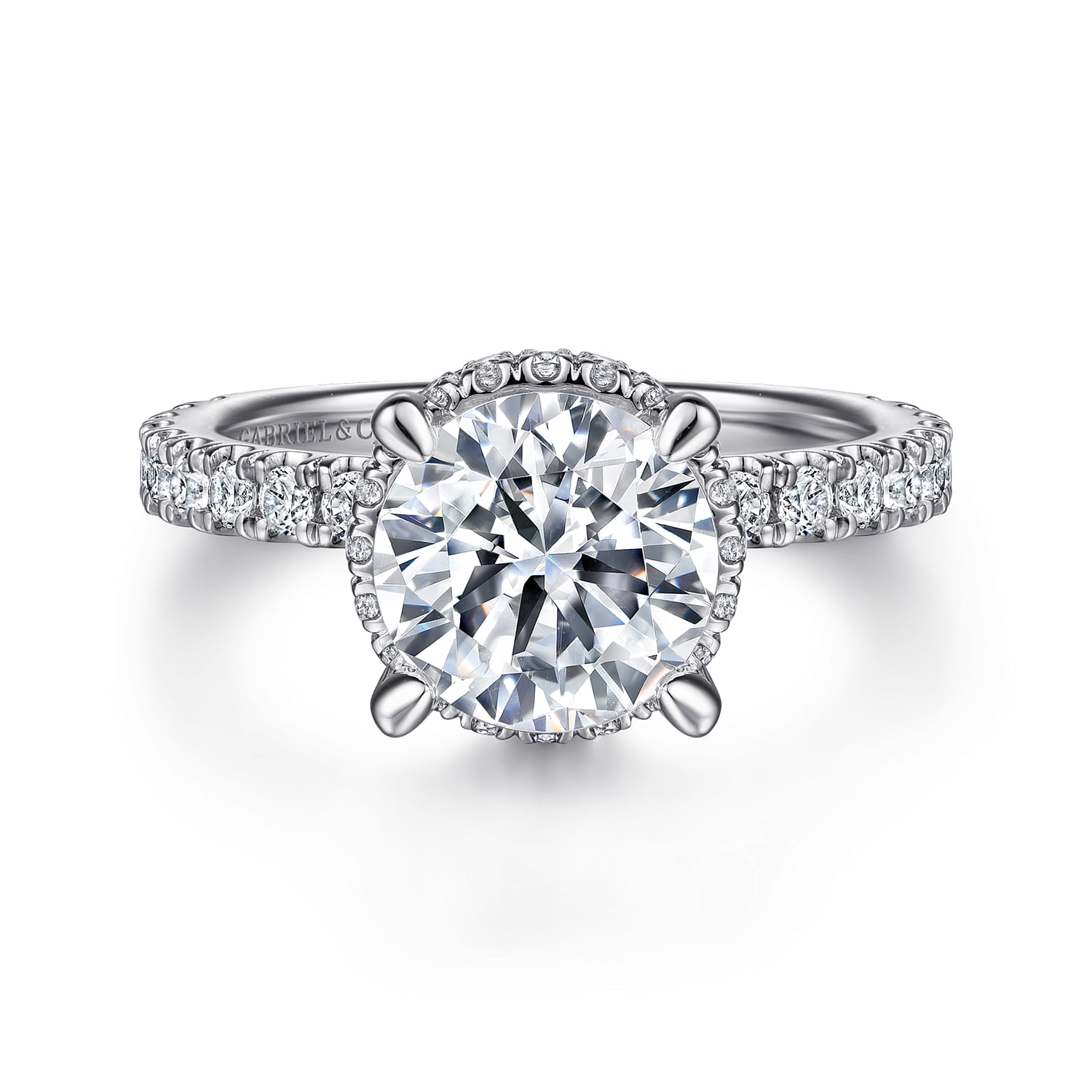 Yale - 14K White Gold Diamond Engagement Ring