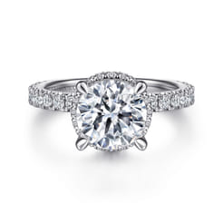 Yale - 14K White Gold Diamond Engagement Ring