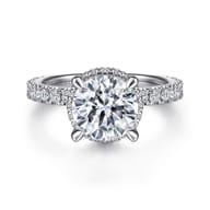 Yale - 14K White Gold Diamond Engagement Ring