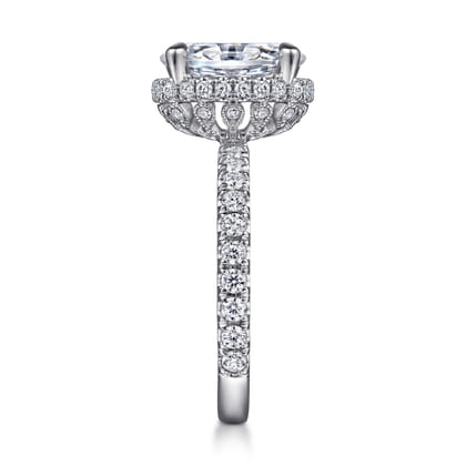 Yale - 14K White Gold Oval Diamond Engagement Ring