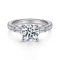 Yanna - 14K White Gold Diamond Engagement Ring