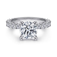 Yareli - 14K White Gold Diamond Engagement Ring
