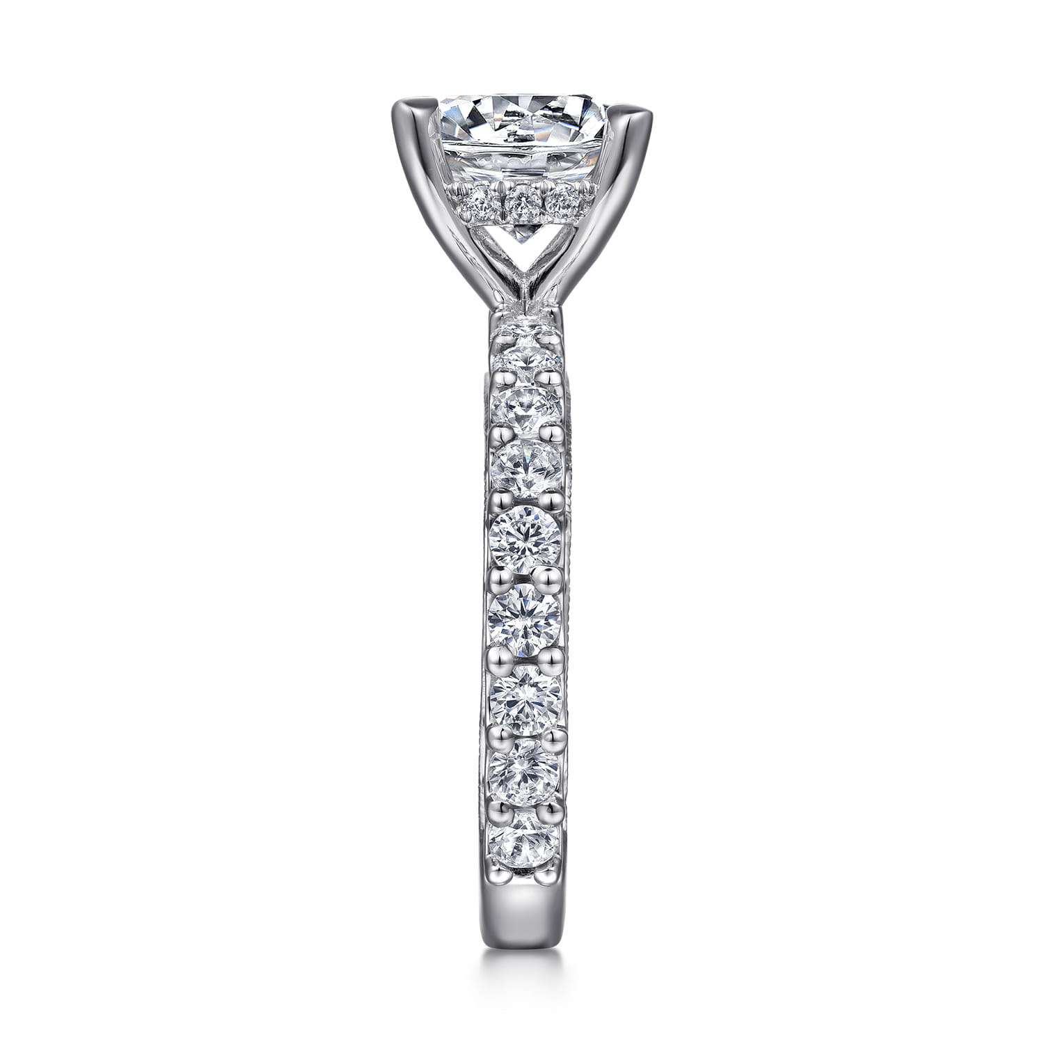 Yareli - 14K White Gold Diamond Engagement Ring