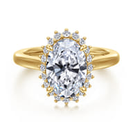 Yemaya - 14K Yellow Gold Oval Halo Diamond Engagement Ring