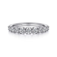 York - 14K White Gold Round Diamond Anniversary Band