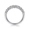 Straight Wedding Ring in 14k White Gold with Round Natural Diamond at Gabriel & Co.