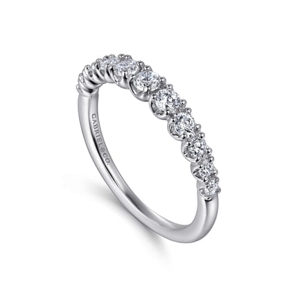 York - 14K White Gold Round Diamond Anniversary Band