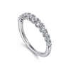 Straight Wedding Ring in 14k White Gold with Round Natural Diamond at Gabriel & Co.