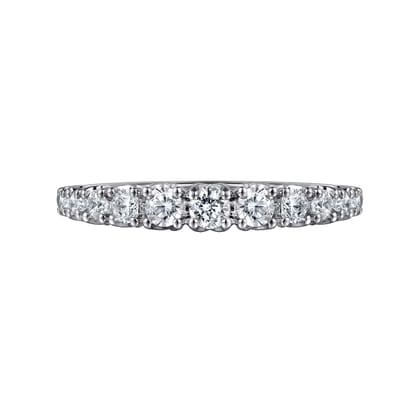 York - 14K White Gold Round Diamond Anniversary Band
