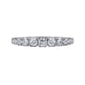 Straight Wedding Ring in 14k White Gold with Round Natural Diamond at Gabriel & Co.