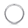 Zachary - 14K White Gold 6mm - Men's Wedding Band with Hammered Stations