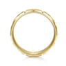 Zachary - 14K Yellow Gold 6mm - Men's Wedding Band with Hammered Stations
