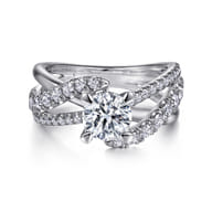 Zaira - 14K White Gold Round Diamond Engagement Ring