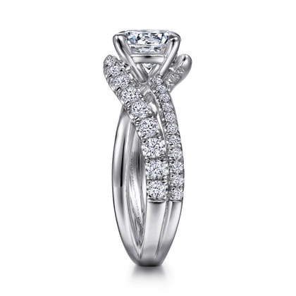 Zaira - 14K White Gold Round Diamond Engagement Ring